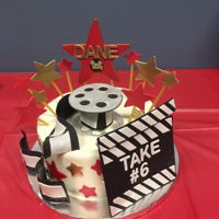 Dane's Birthday, Take 6! My son had his birthday party at the movie theater this year! I made this cake for his party and I think that it came out pretty cute!