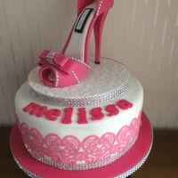 Fondant Shoe Cake My daughters 40th birthday cake