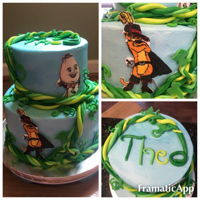 Puss In Boots My nephew asked me for a Puss in Boots cake....and I was at a loss! I finally came up with this design! The pictures are hand painted (and...