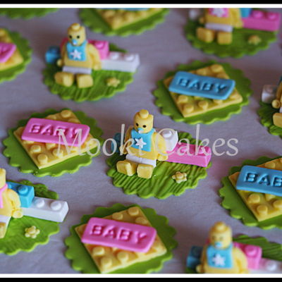 Gender Neutral Lego-Themed Cupcake Toppers