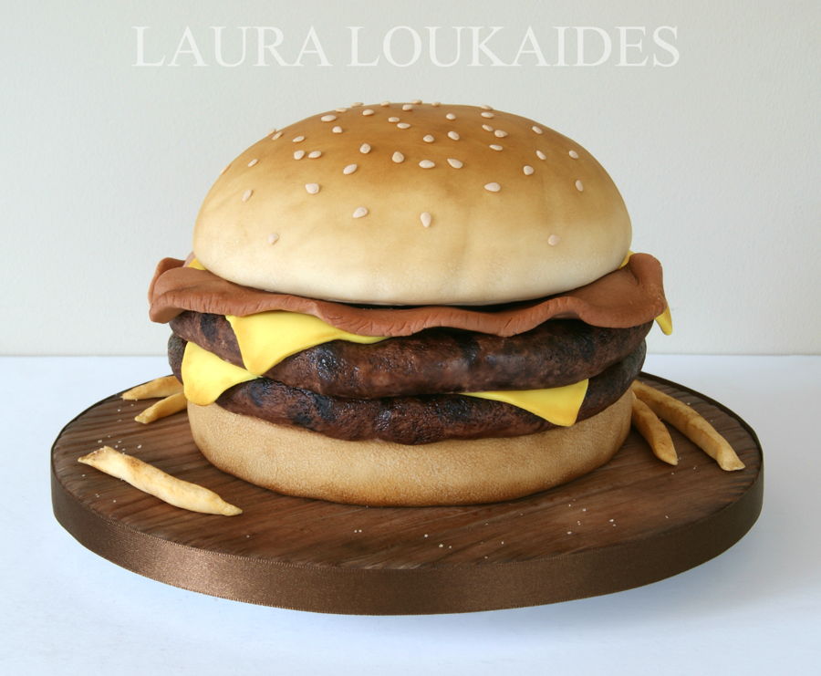 Bacon Double Cheeseburger Cake