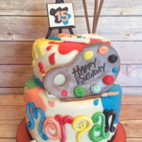 Artist Birthday Cake Created for a young lady who is an art student. All decorations from gumpaste and MMF.