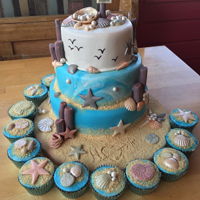 Beach Wedding Cake Vanilla sponge cake, SMBC, lemond curd and limoncello syrup.