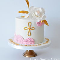 Confirmation Cake Simple, elegant cake made for confirmation.