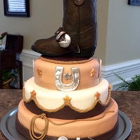 Cowgirl Cake The boot is molded chocolate with hand painted details
