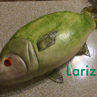 Fish Cake Bass cake cover with fondant