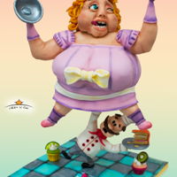 Princess Nom Noms One of my latest armature creations made with cake, modelling chocolate and fondant. She's a real cake diva as you can see in this...