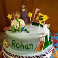 Science Themed Cake Italian cream cake with butter cream n fondant decorations.