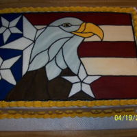 Thank You For Your Service I made this when I entered my very first cake competition. This one took an honorable mention. I was inspired by my love of doing stained...
