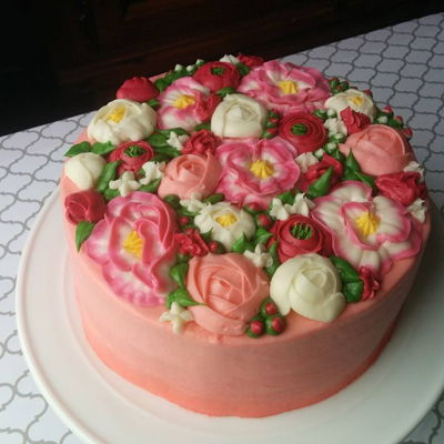 Flowery Guava Cake