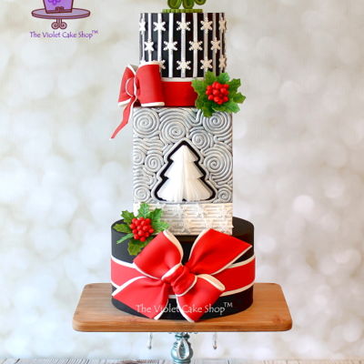 Starry Nights Christmas Cake