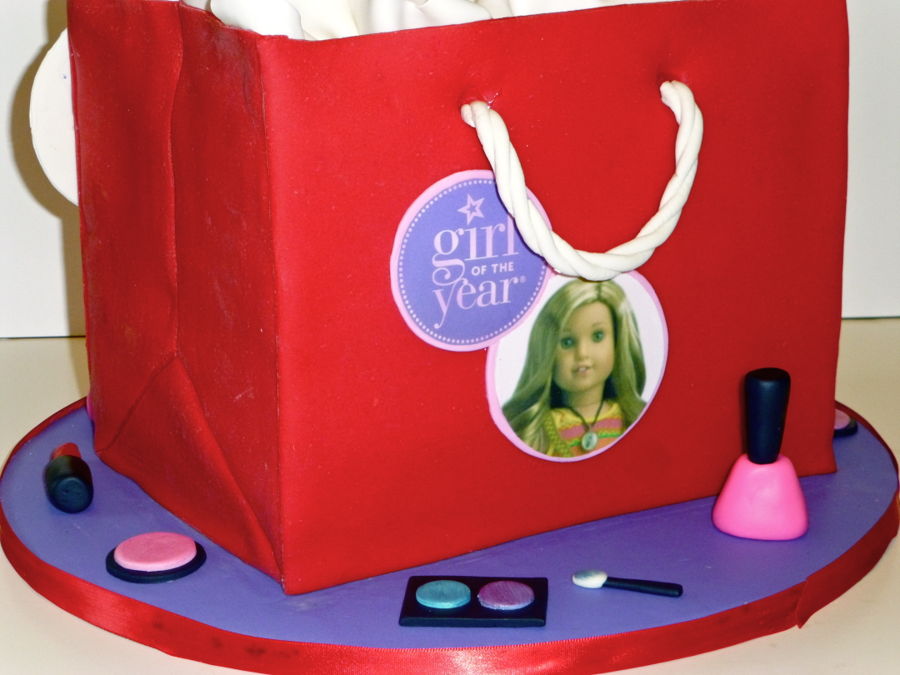 American Girl Gift Bag Cake