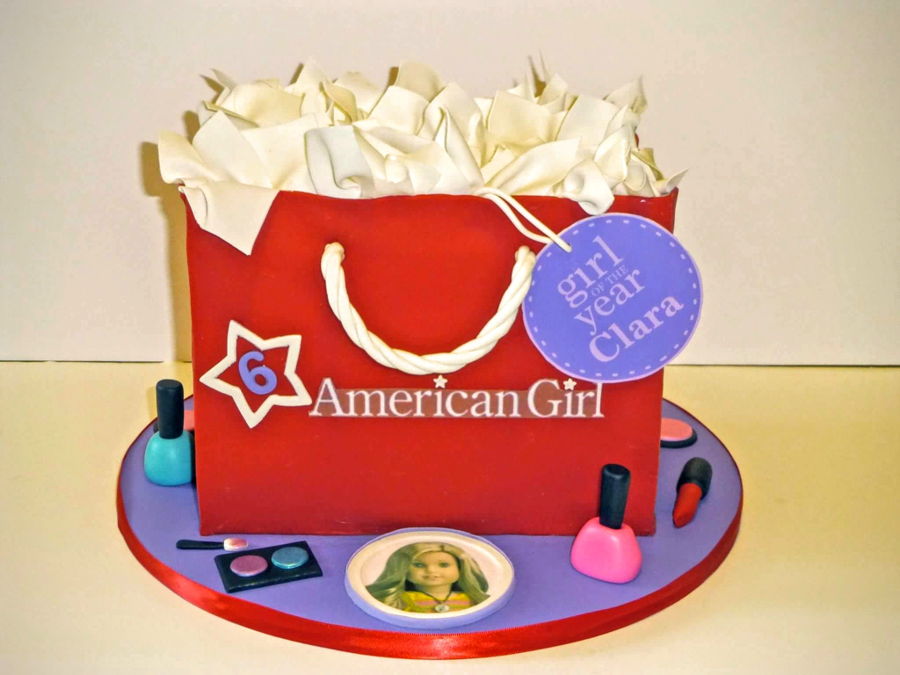 American Girl Gift Bag Cake