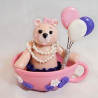 Bear In A Teacup Cake Topper Bear in a Teacup Cake Topper