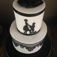 Engagement Cake Choc mud with choc ganache. First time using flexipaste and I love it! I'm not a professional cake decorator/baker, I only do this for...