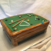 Pool Table Groom's cake made of Carrot cake and cream cheese filling.