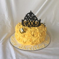 Yellow Rose Cake Rosette cake for "Queen B."