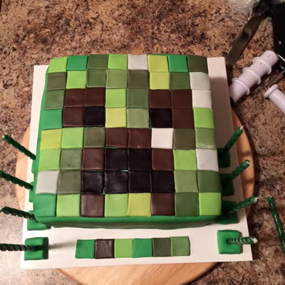 Mine Craft Cake