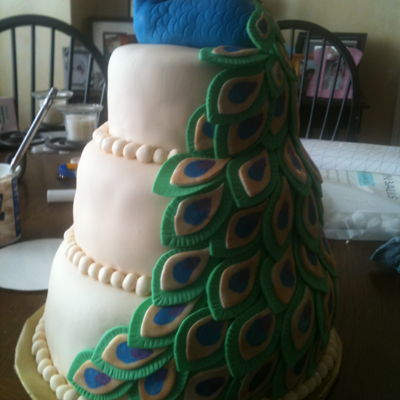Peacock 16Th Birthday Cake