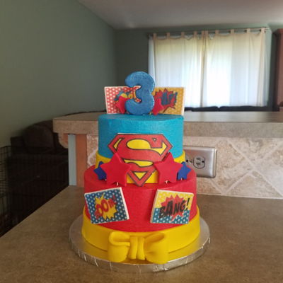Supergirl Birthday Cake