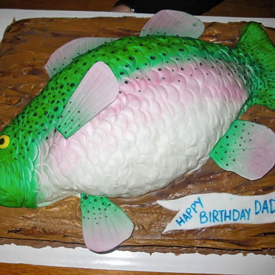 Trout Fishing Cake