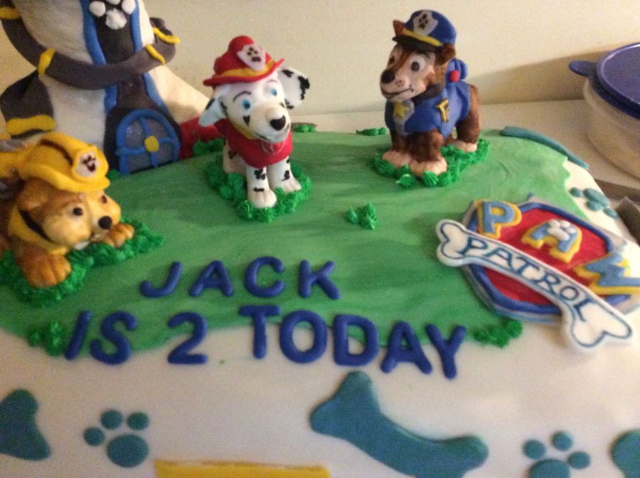 homemade paw patrol cake