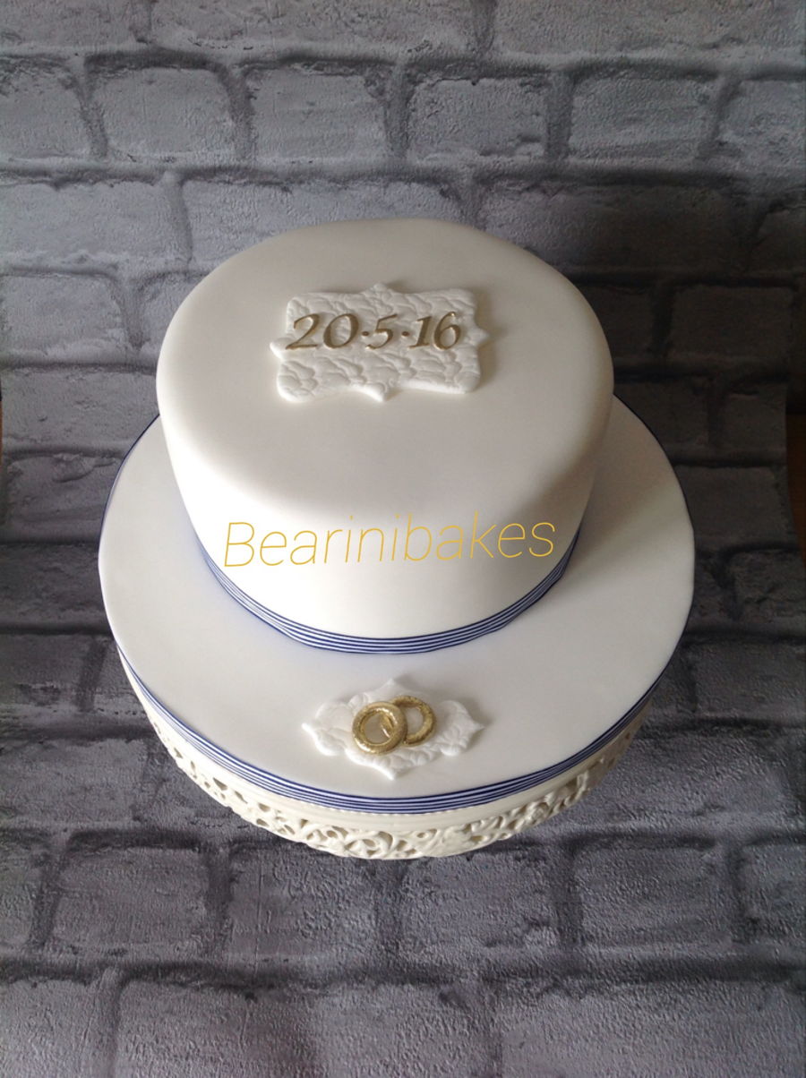 Simple Small Wedding Cake Cakecentralcom