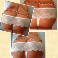 Bottoms Up Birthday Cake Lace veil used to make knickers.