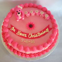 Christening Cake Buttercream cake with MMF decoration/topper