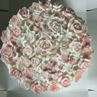 Floral Birthday Karen Davies molds used and blossom cutter used to make this birthday cake for a very special friend. Very random and experimental top! Tfl...