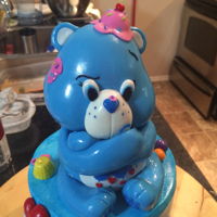 Grumpy Grumpy is made up of Rice Krispies. Vanilla cake with mango buttercream, passion fruit curd, pineapple compote, SMBC