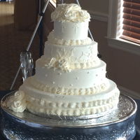 Wedding Cake Alternating layers of vanilla and strawberry cake.