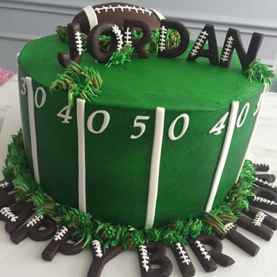 Buttercream Football Cake