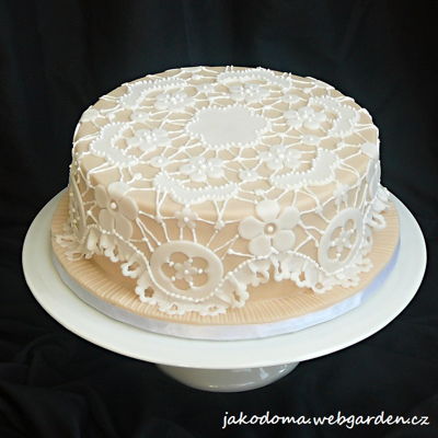 Cream Lace Cake