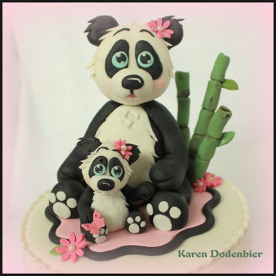 Panda Baby Shower Cake