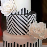 Chevron Pattern , White N Black Birthday Cake design inspired by jessica harris.