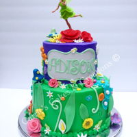 Fairy Garden! Buttercream cake with fondant accents!!! Love all the flowers!!!