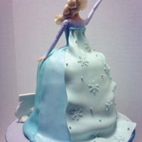 Frozen Elsa Cake (Back View) The back view of Frozen Elsa Cake