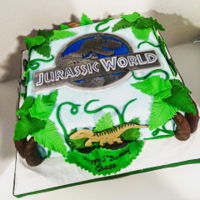 Jurassic World Cake Jurassic World Cake- All fondant and gumpaste