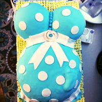 Polka Dot Baby Bump Cake Cute Polka dot baby bump belly cake I made for a baby shower