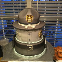 State Trooper Celebration Cake This three tier all edible cake was created to help celebrate the promotion of one of South Carolinas finest. The top tier is fresh...