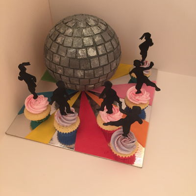 Chocolate Disco Ball And Dancing Cupcakes