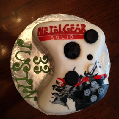 Video Game Controller Metal Gear Solid Camouflage Cake