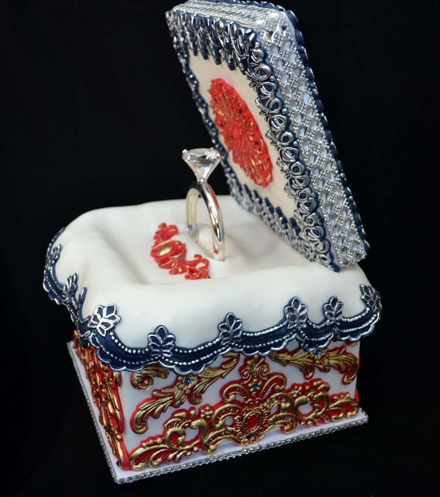 Ring Cake Box For Engagement Party