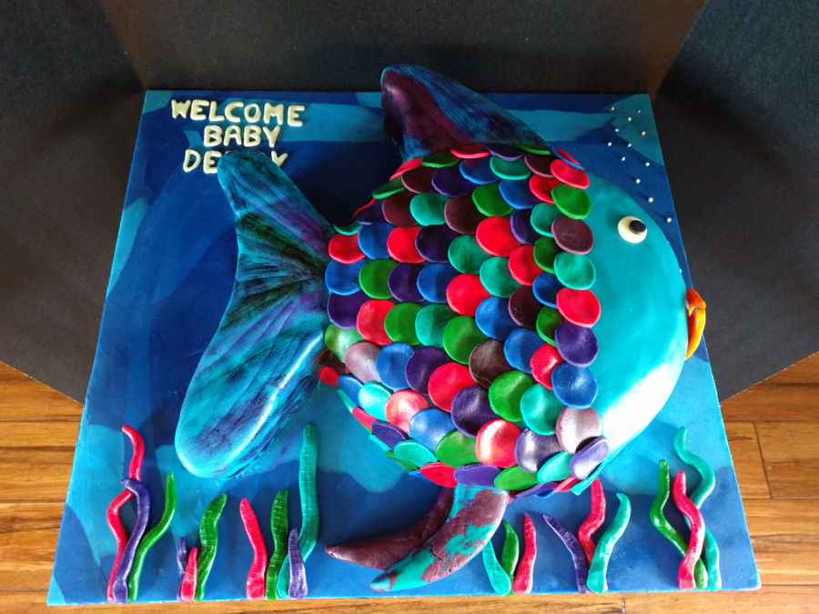 the rainbow fish book cakecentral com rainbow fish book