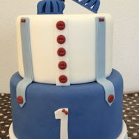 1Sr Birthday Cake I Made For Boy/girl Twins 1st birthday cake I made for boy/girl twins based on their 1sr birthday party outfits