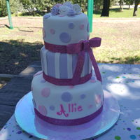 2Nd Birthday Pastel purple and pink. Vanilla bean cake.