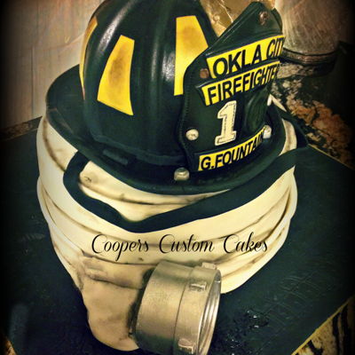 Firefighter Helmet Cake