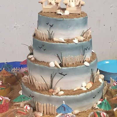 Wedding Cake - Beach Theme