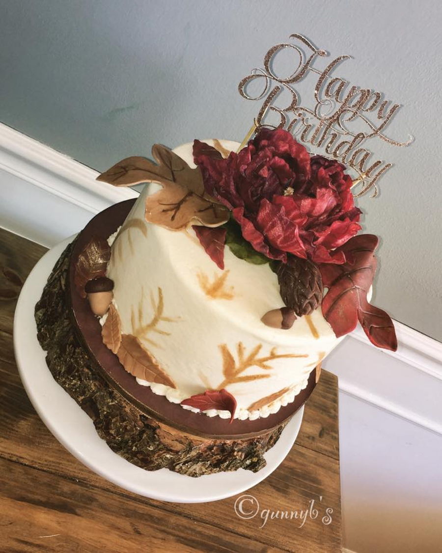 Fall Themed Birthday Cake CakeCentral